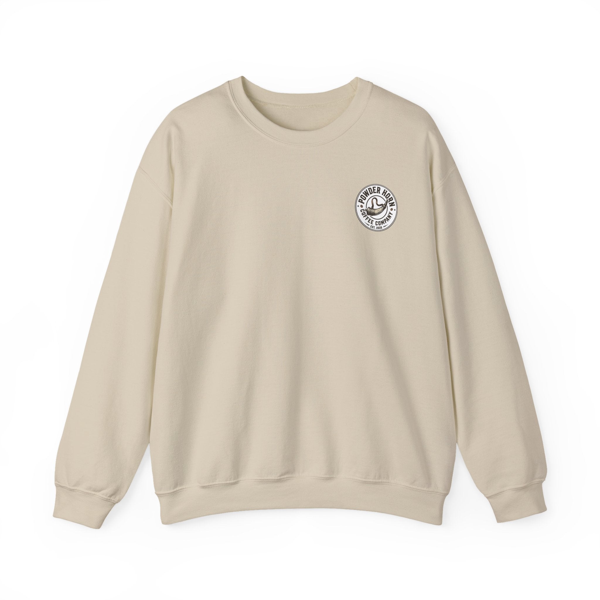 Powder Horn Sweatshirt / Front / White Logo