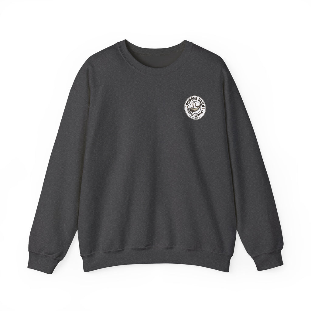 Powder Horn Sweatshirt / Front / White Logo