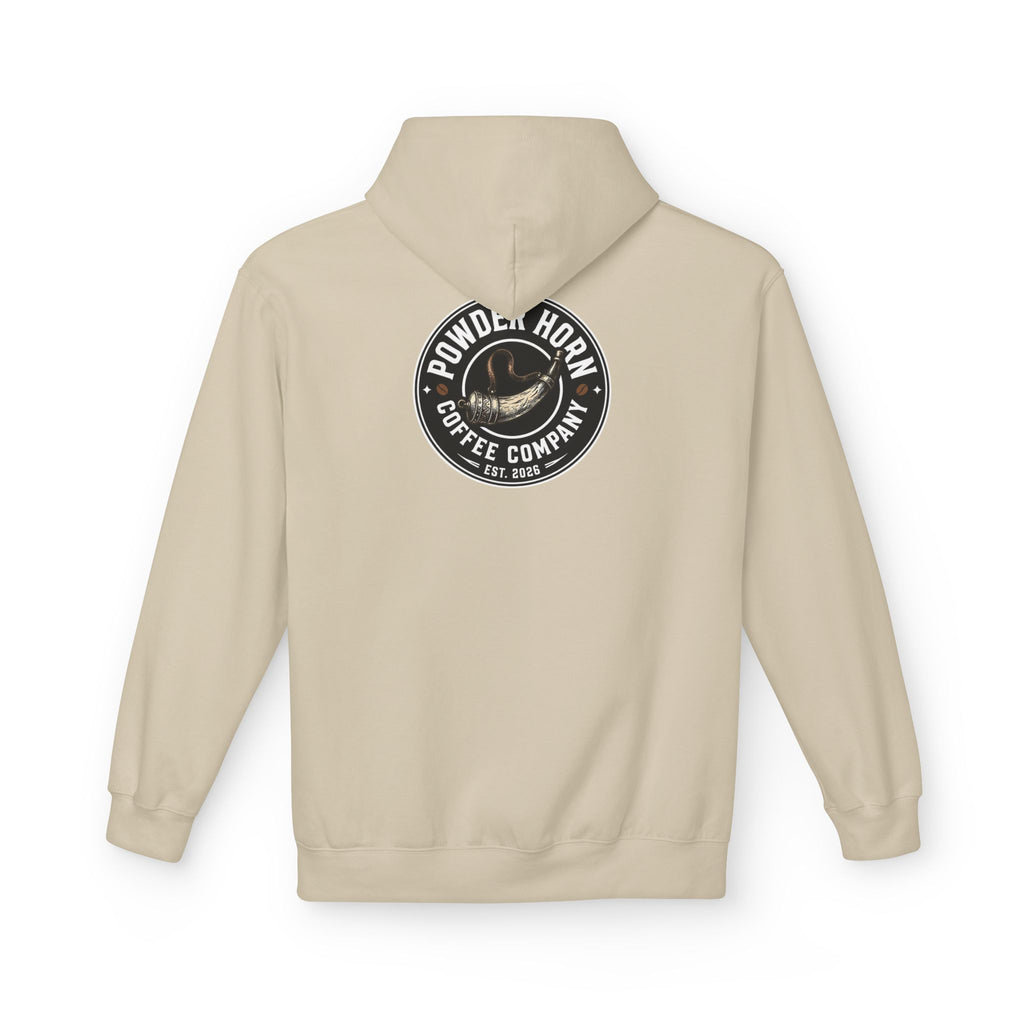 Powder Horn Logo Hoodie / Black Logo / Front and Back