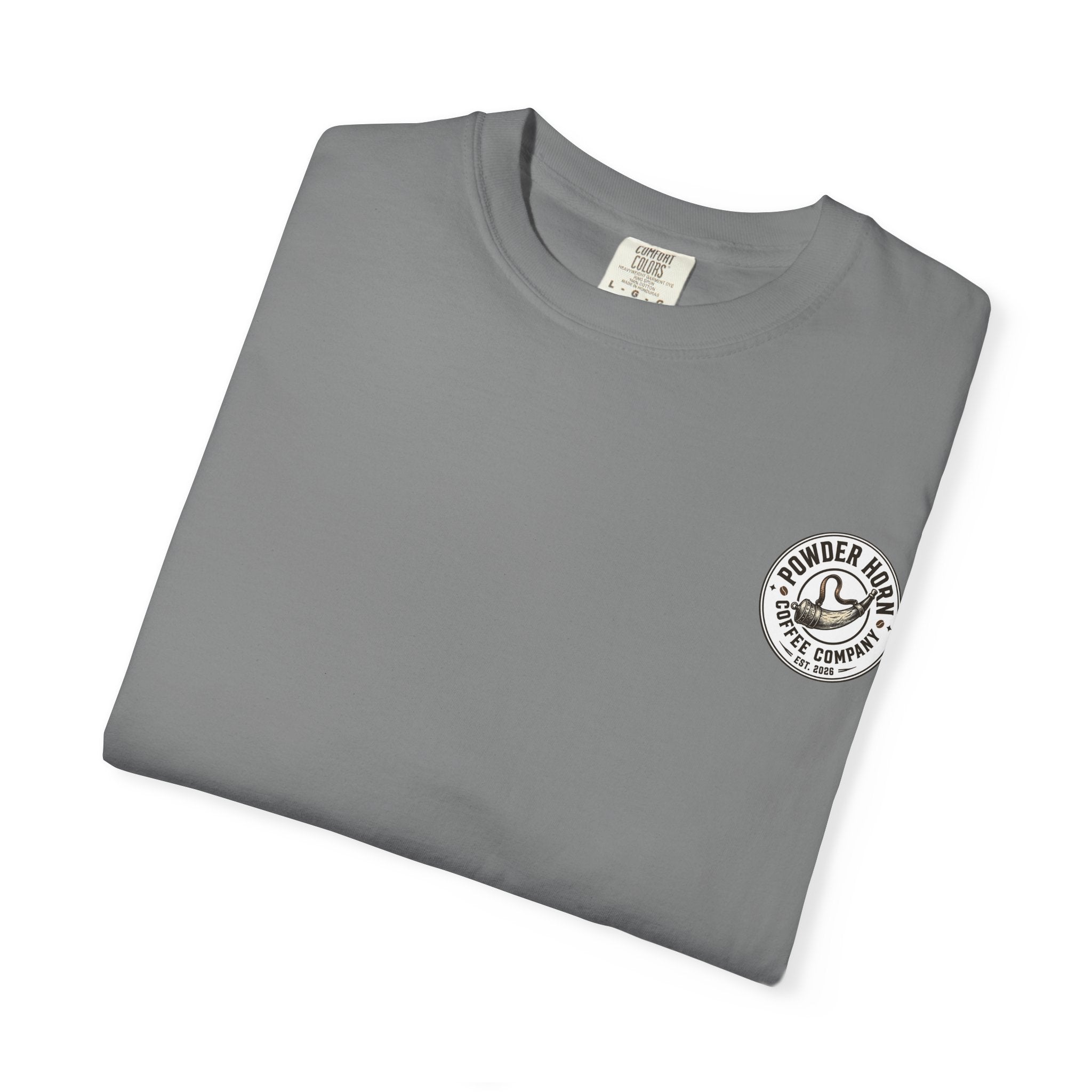 Powder Horn Plain T-shirt / White Logo / Front