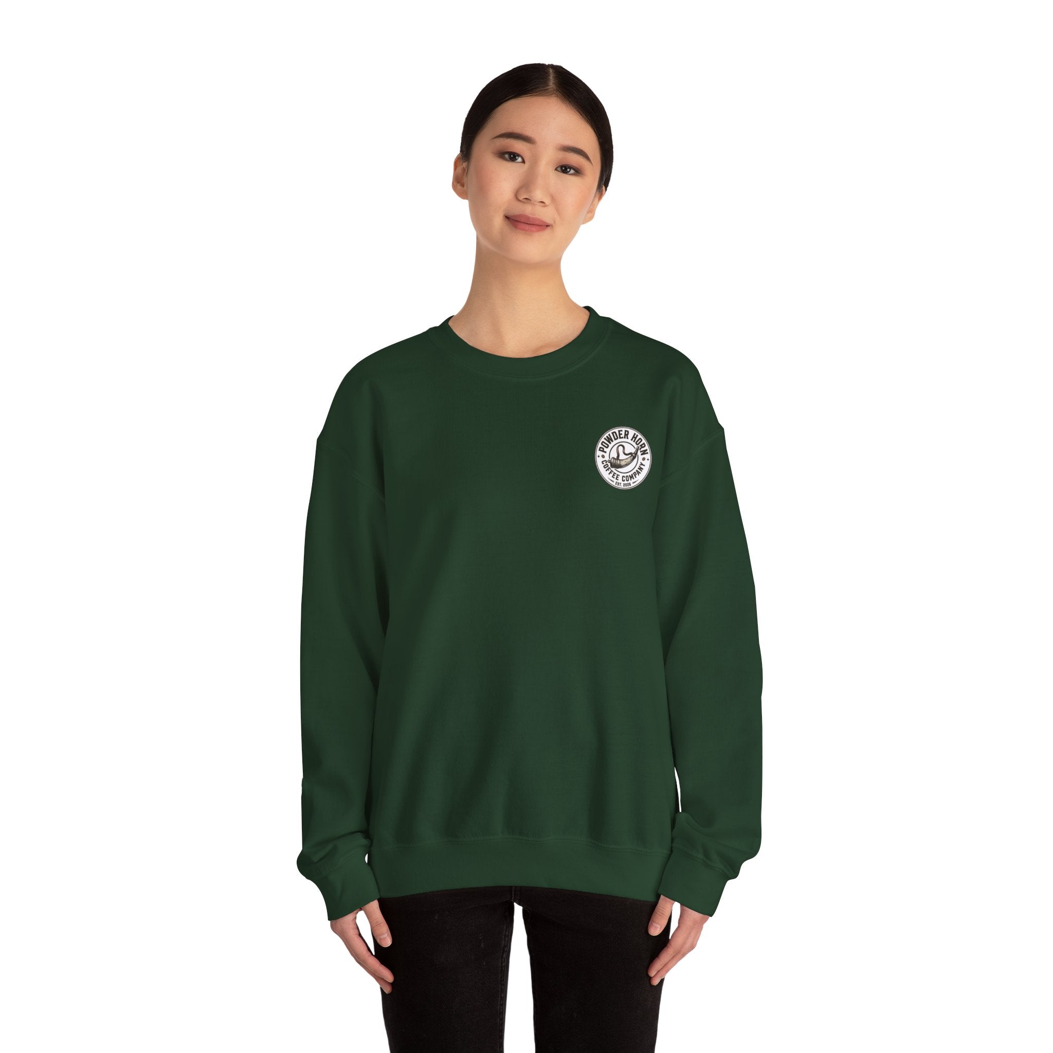 Powder Horn Sweatshirt / Front / White Logo