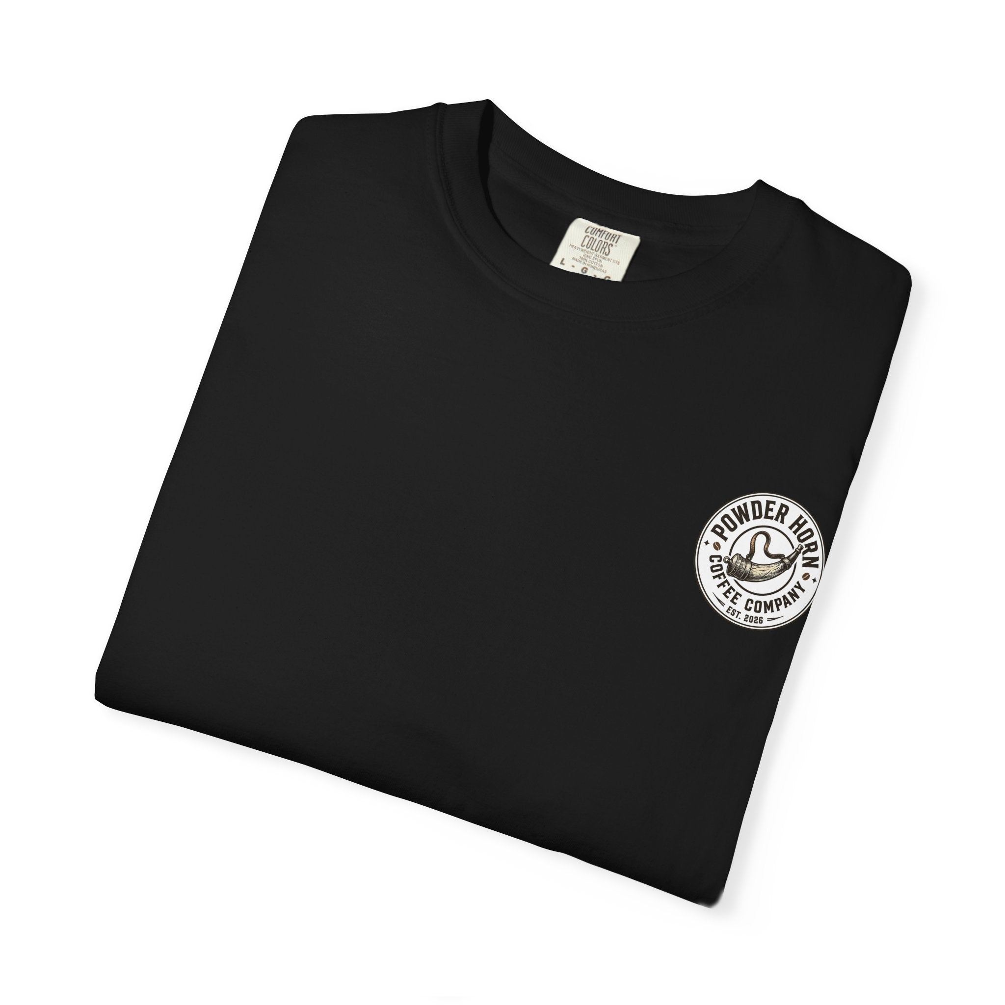 Powder Horn Plain T-shirt / White Logo / Front