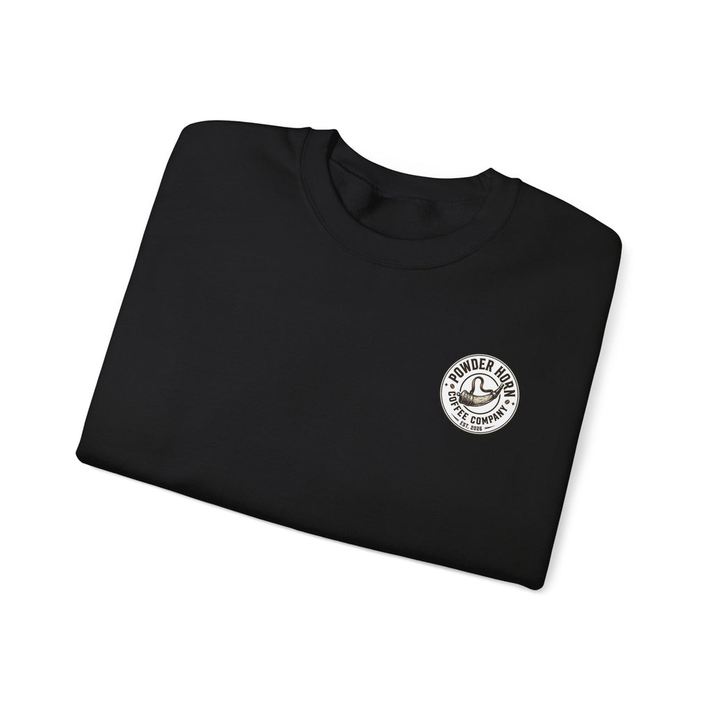 Powder Horn Sweatshirt / Front / White Logo