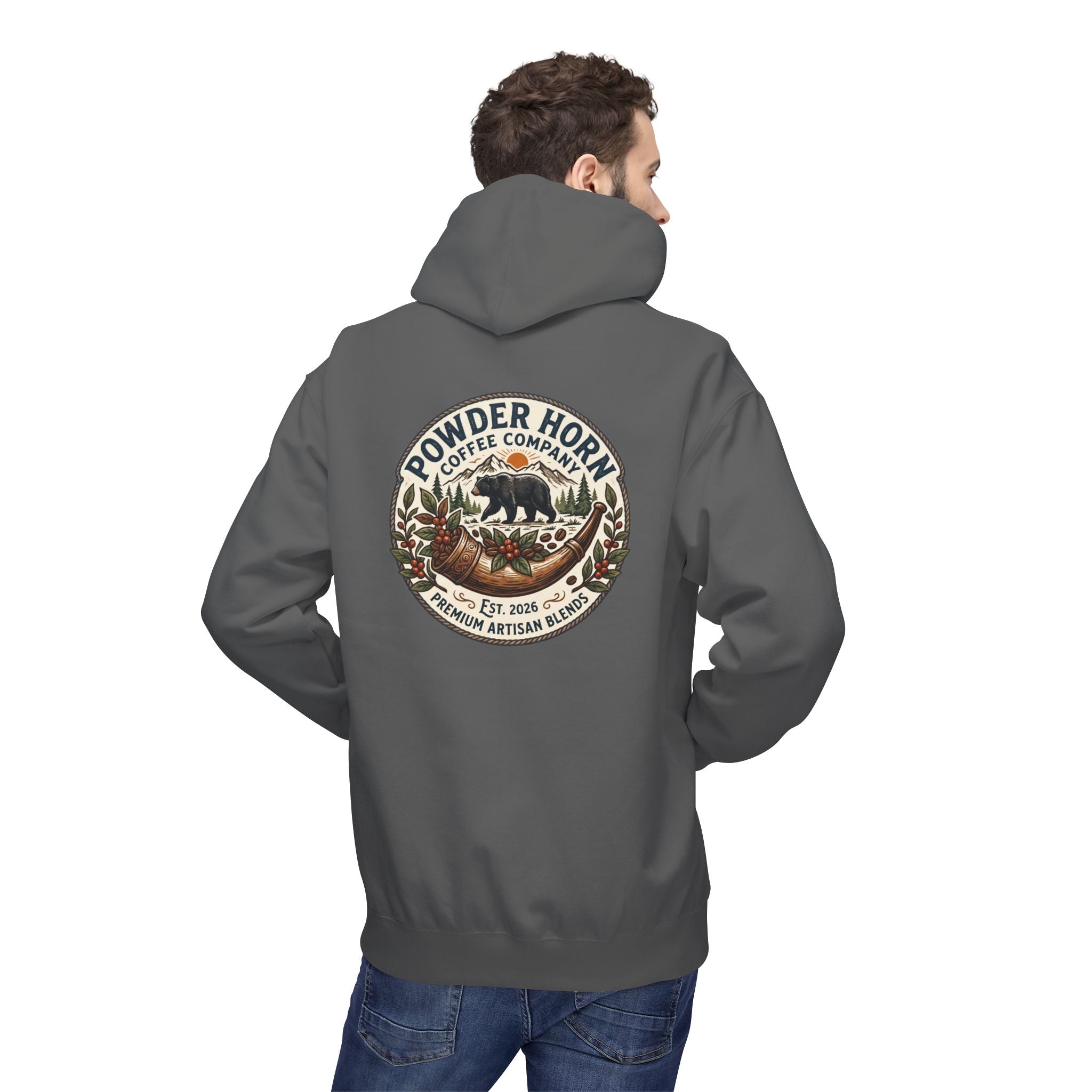 Powder Horn Bear Logo Hoodie