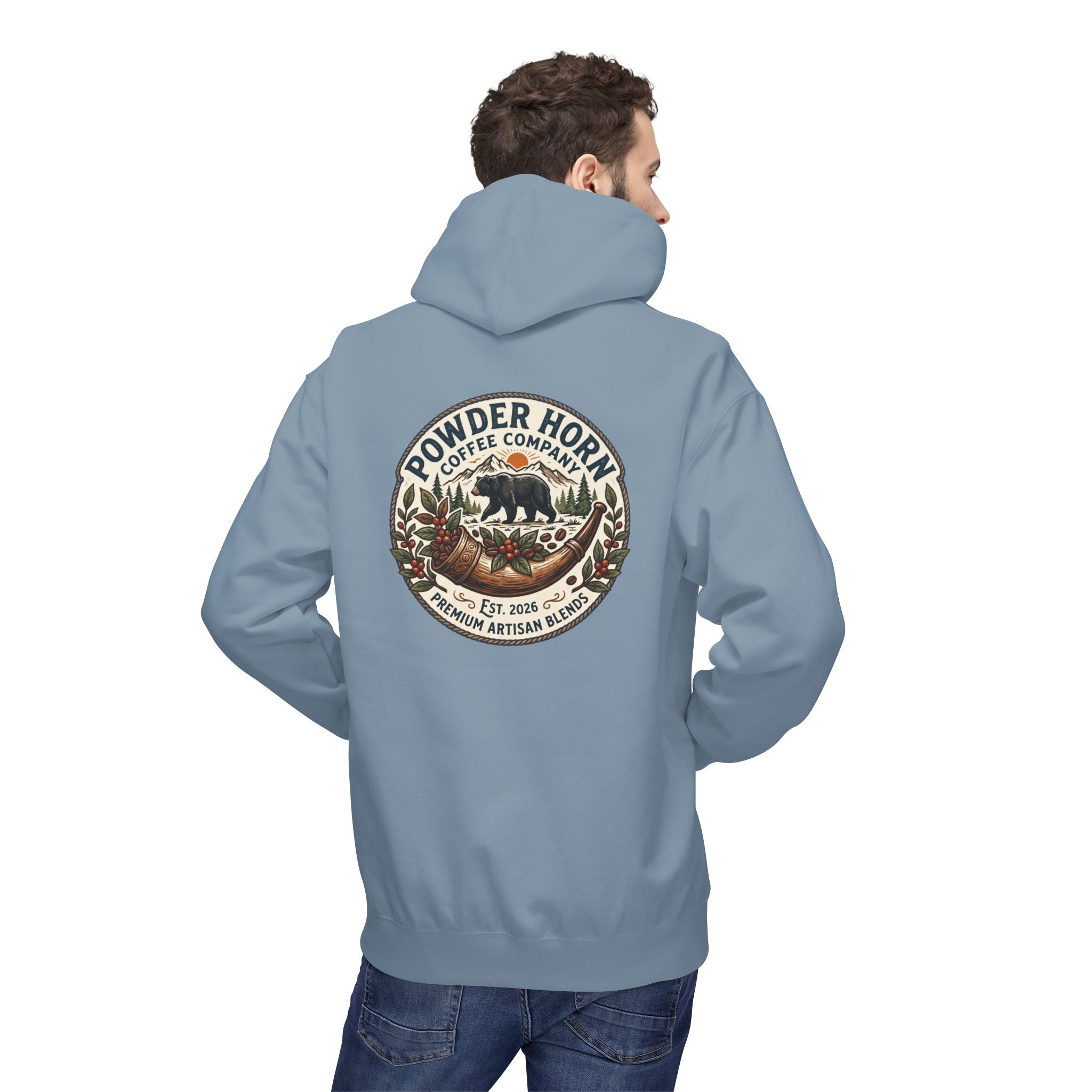 Powder Horn Bear Logo Hoodie
