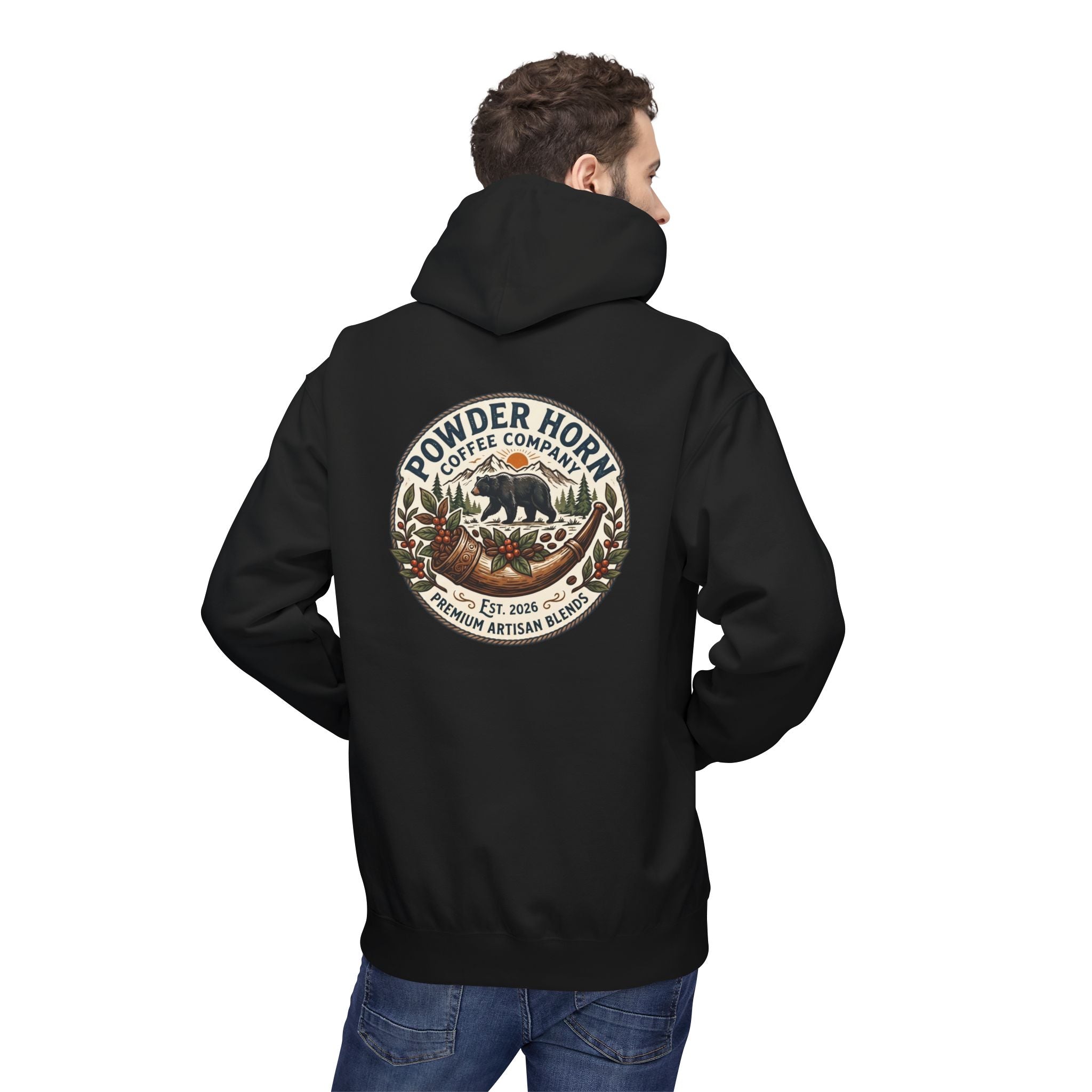 Powder Horn Bear Logo Hoodie