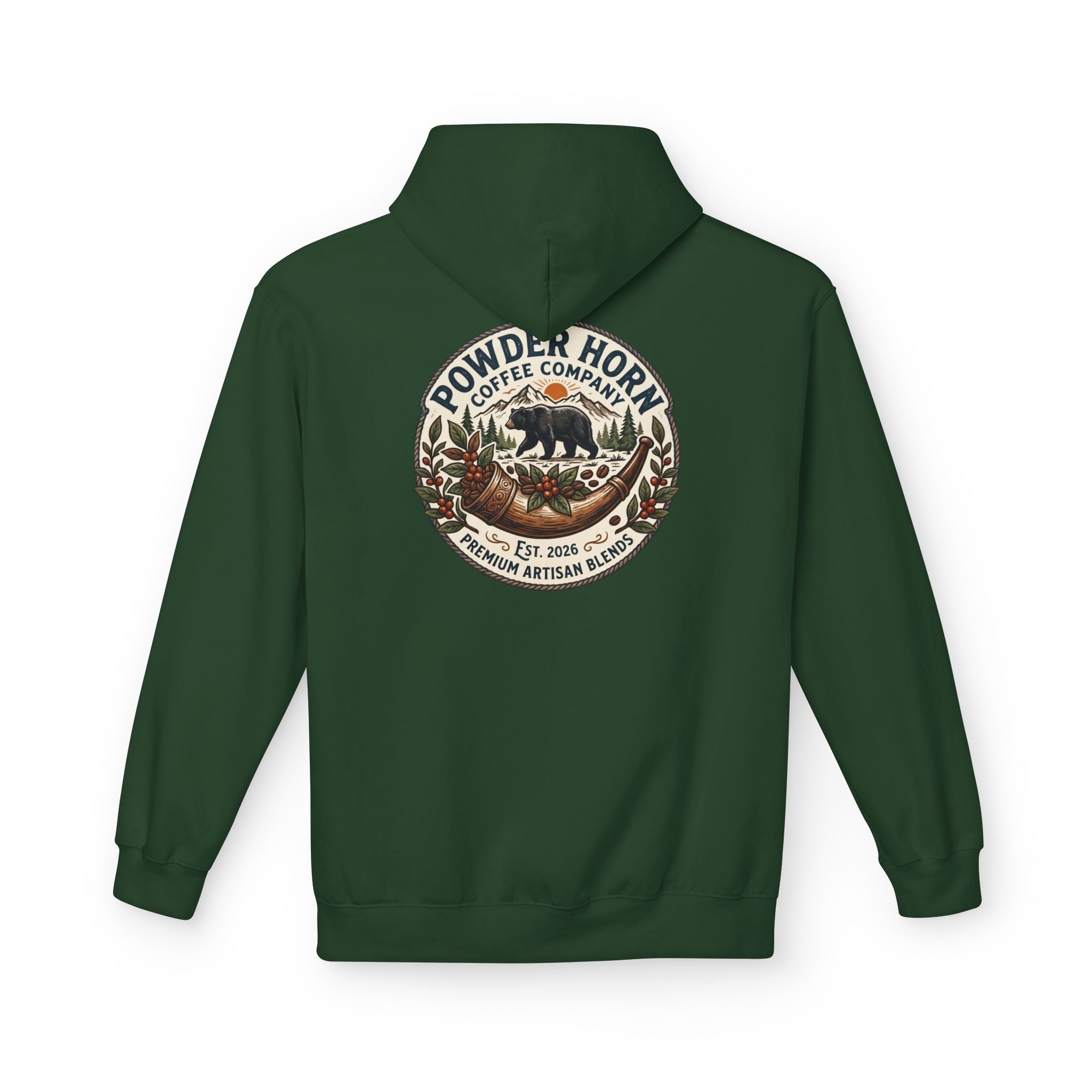 Powder Horn Bear Logo Hoodie