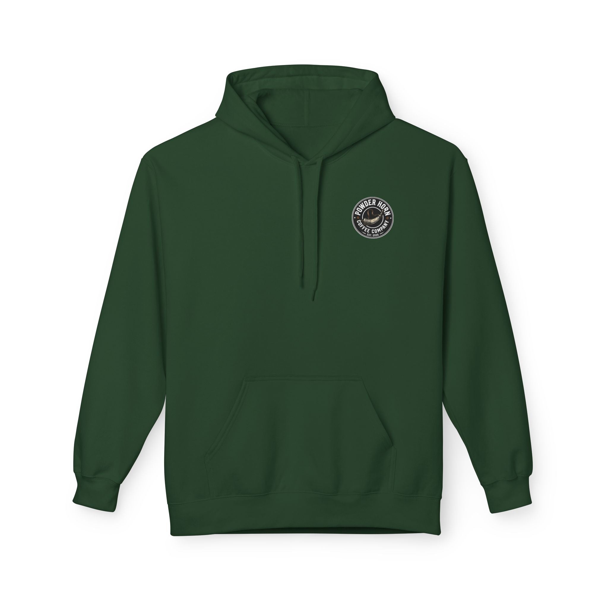 Powder Horn Logo Hoodie / Black Logo / Front and Back