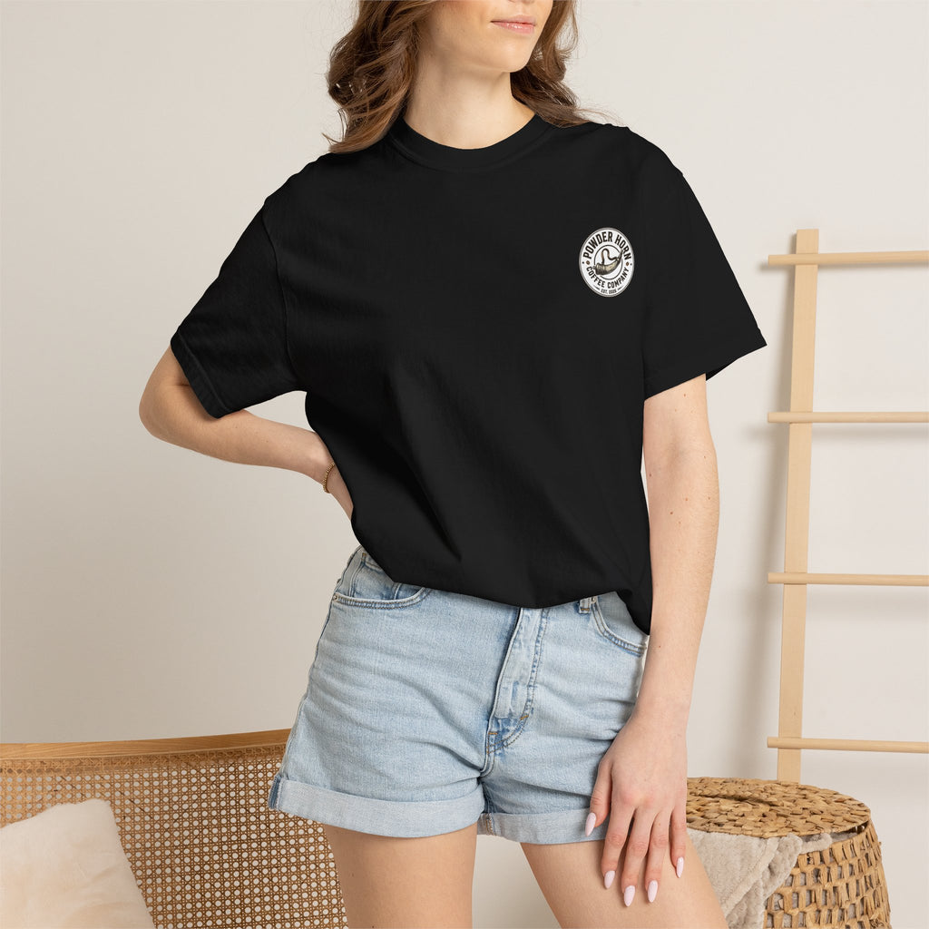 Powder Horn Plain T-shirt / White Logo / Front