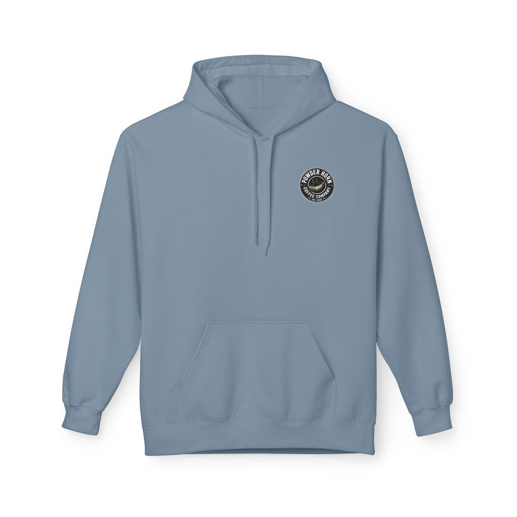 Powder Horn Logo Hoodie / Black Logo / Front and Back