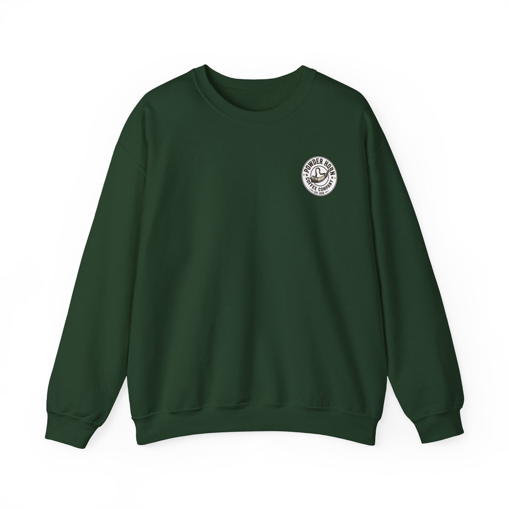 Powder Horn Sweatshirt / Front / White Logo