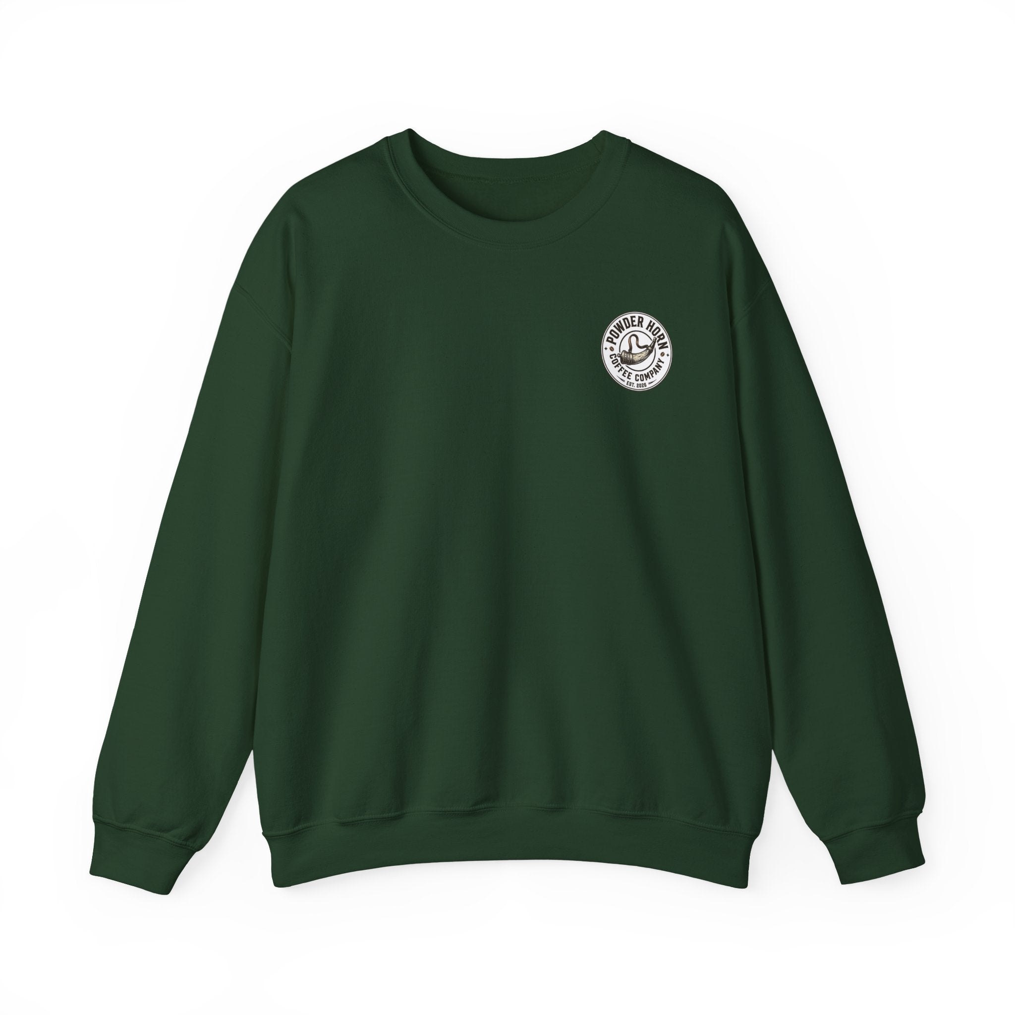 Powder Horn Sweatshirt / Front / White Logo