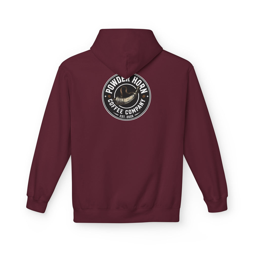 Powder Horn Logo Hoodie / Black Logo / Front and Back