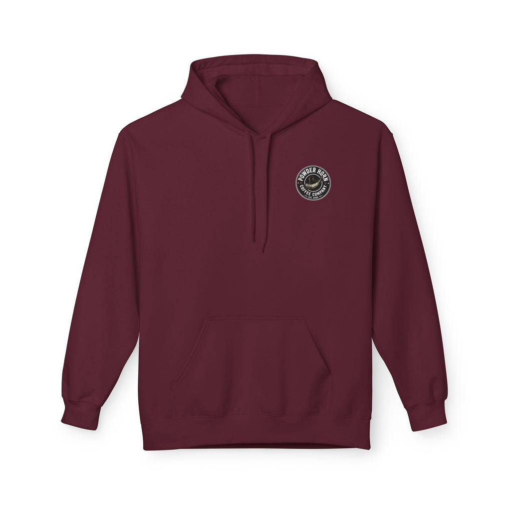 Powder Horn Logo Hoodie / Black Logo / Front and Back