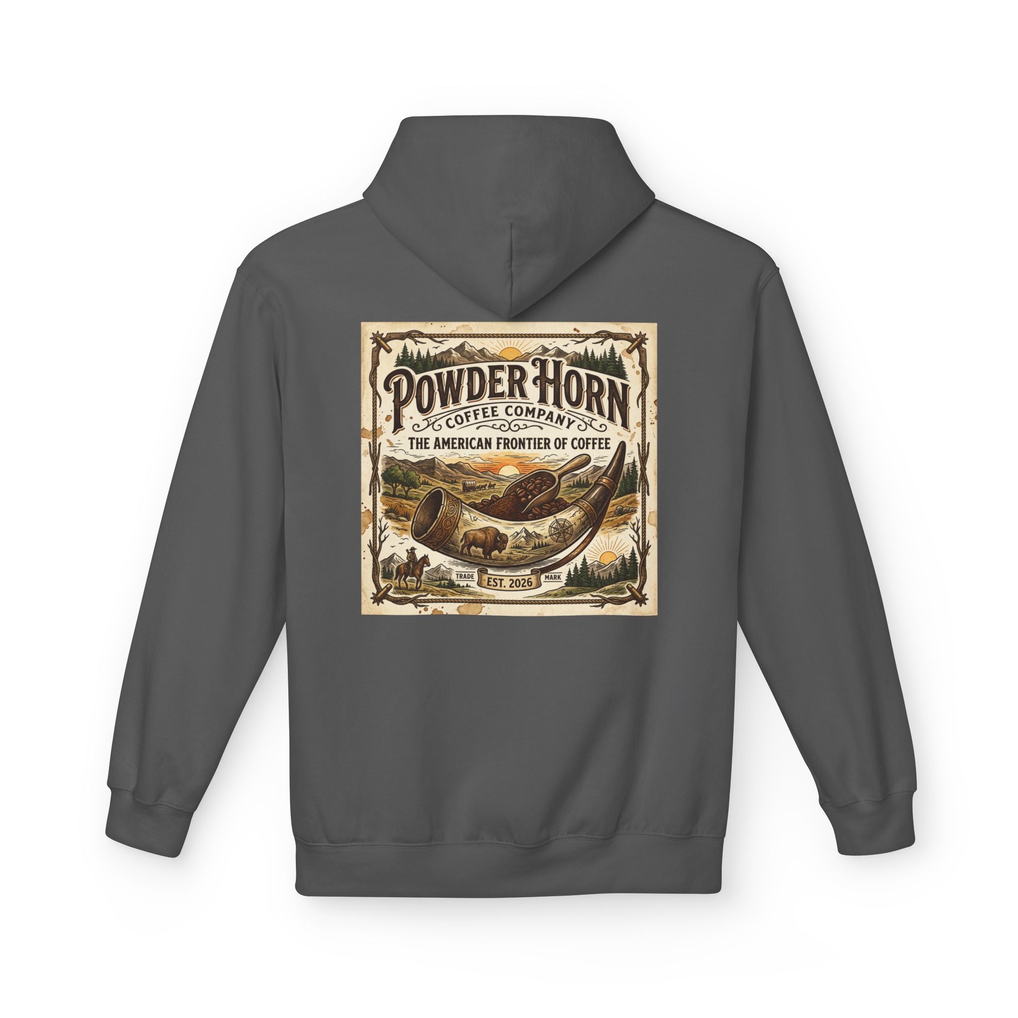 Powder Horn Graphic Hoodie / Frontier
