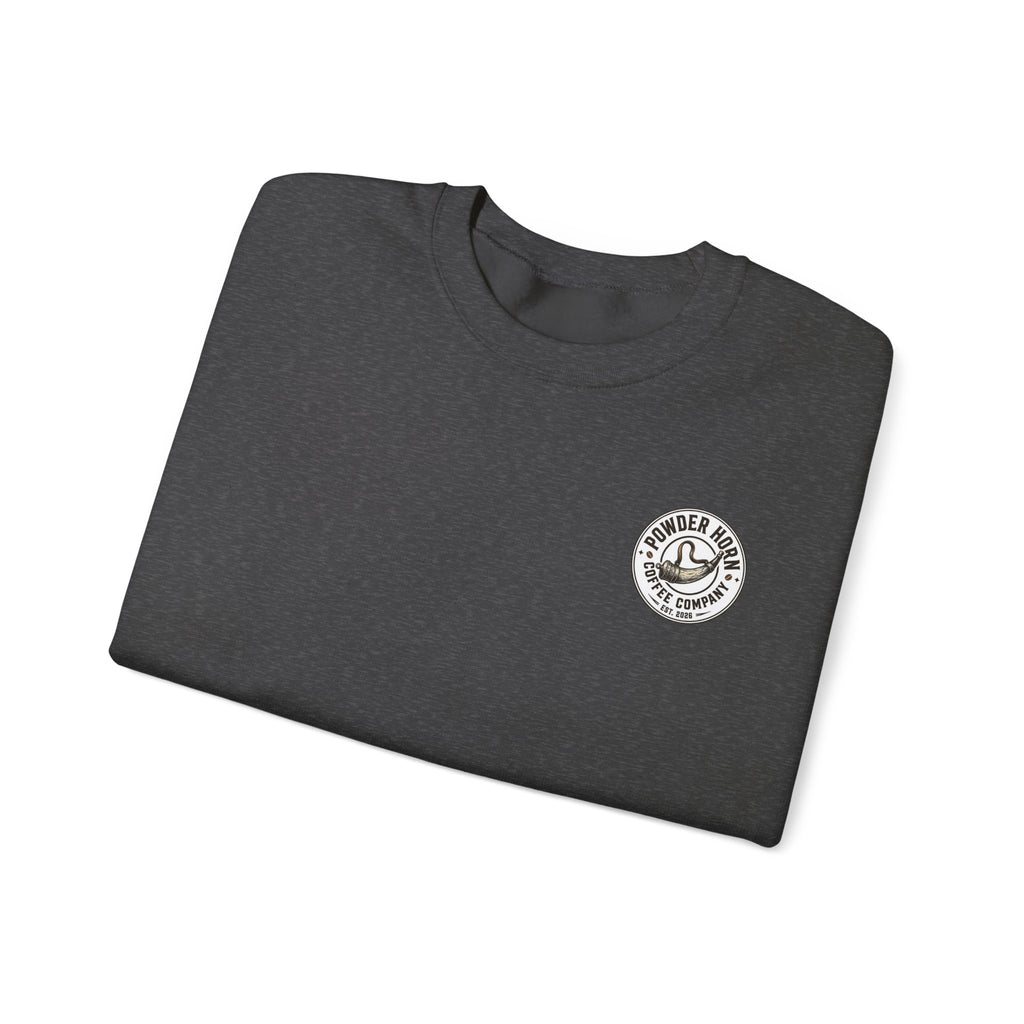 Powder Horn Sweatshirt / Front / White Logo