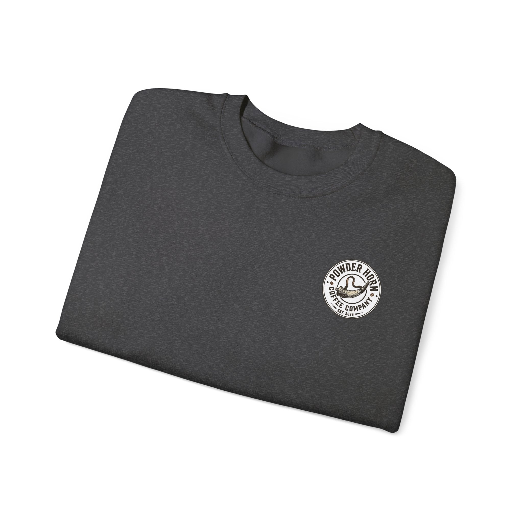 Powder Horn Sweatshirt / Front / White Logo