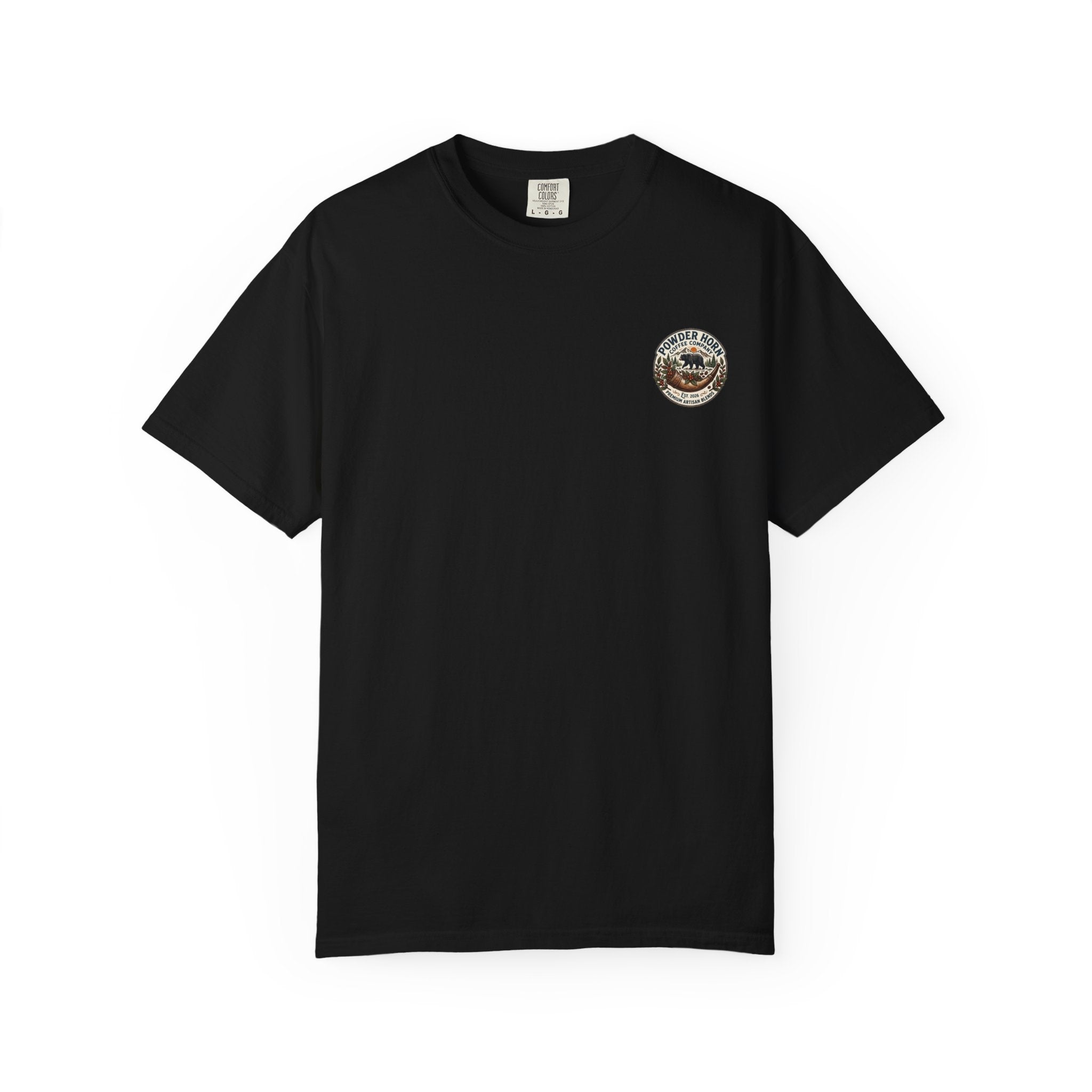 Powder Horn Graphic T-Shirt / Bear Logo / Front Only