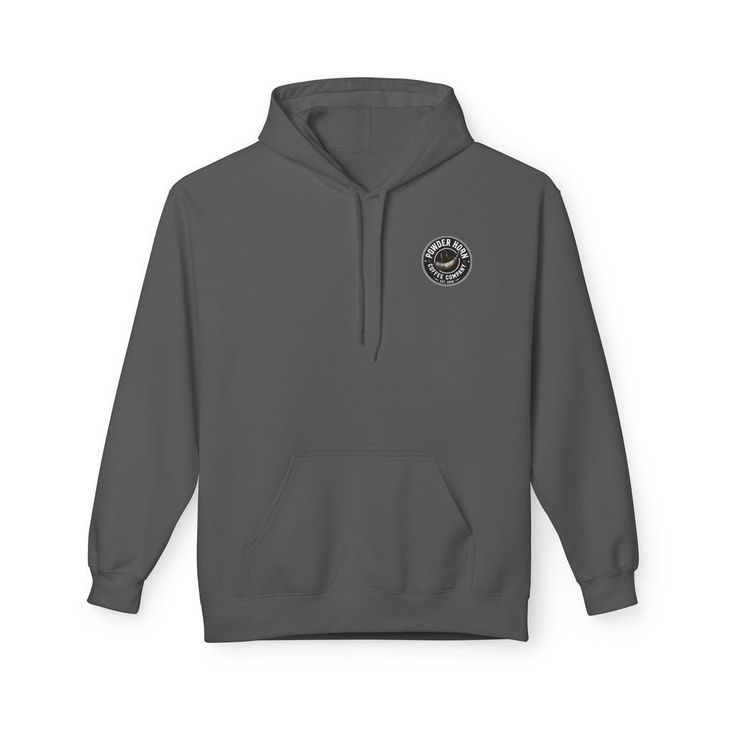Powder Horn Logo Hoodie / Black Logo / Front and Back