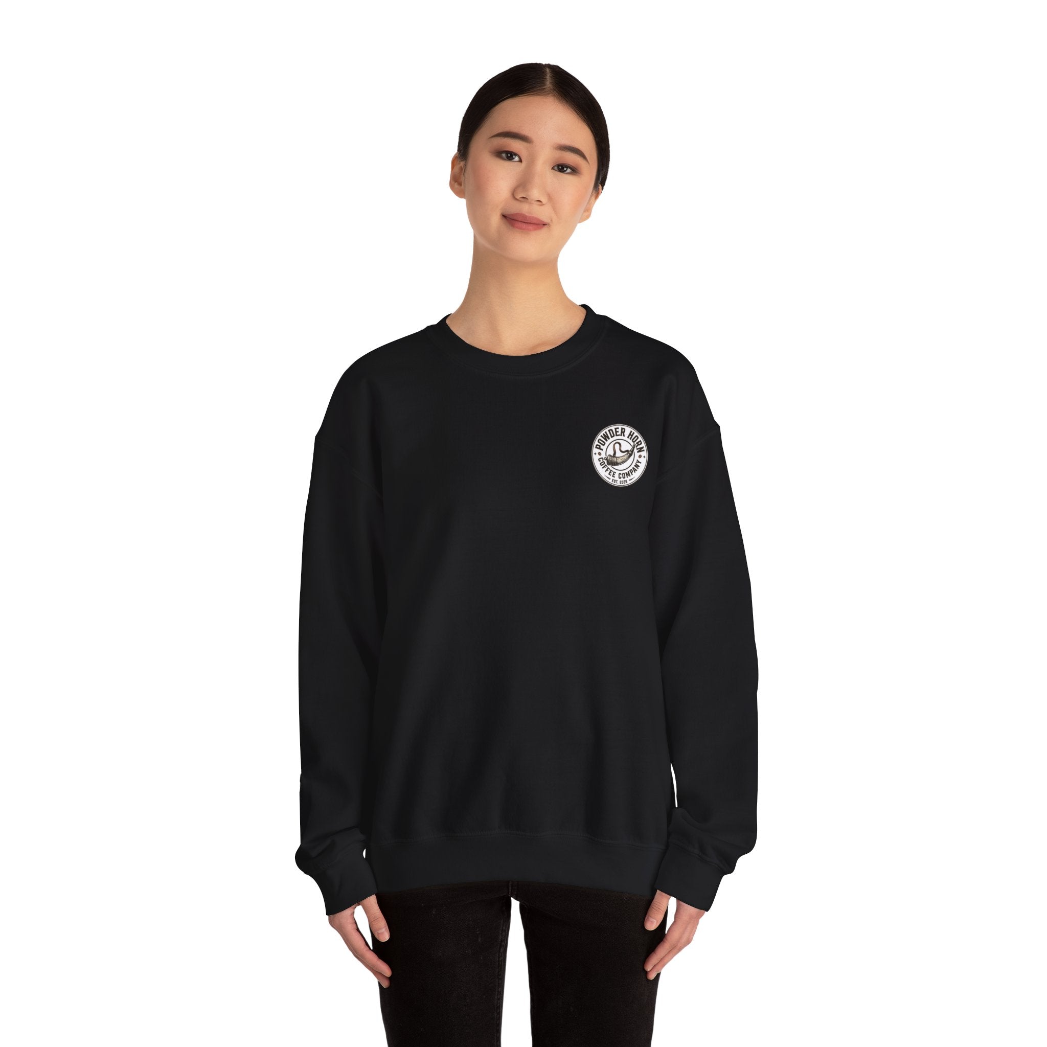 Powder Horn Sweatshirt / Front / White Logo