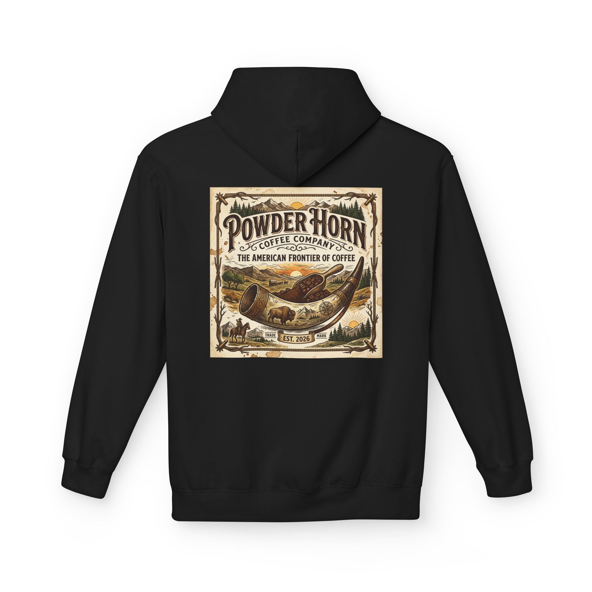 Powder Horn Graphic Hoodie / Frontier