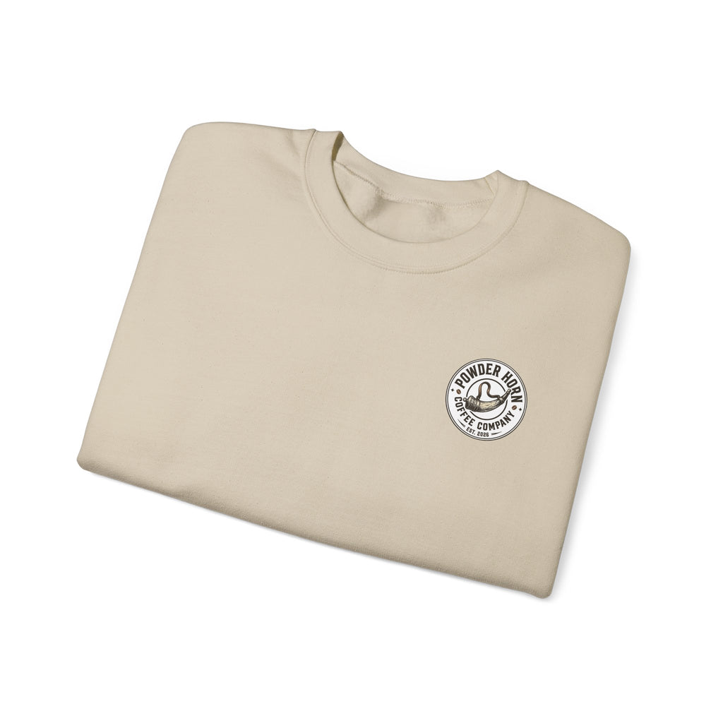 Powder Horn Sweatshirt / Front / White Logo