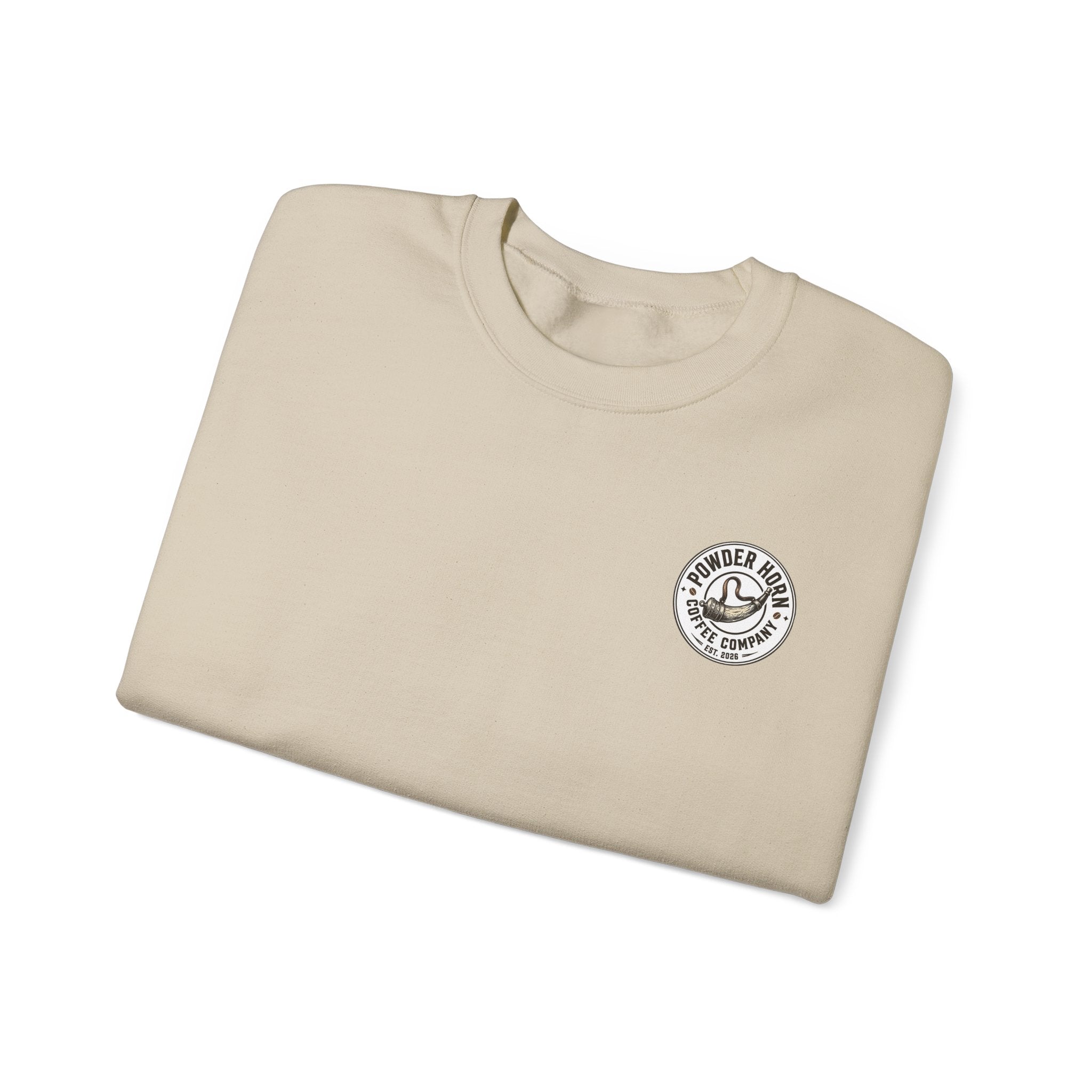 Powder Horn Sweatshirt / Front / White Logo