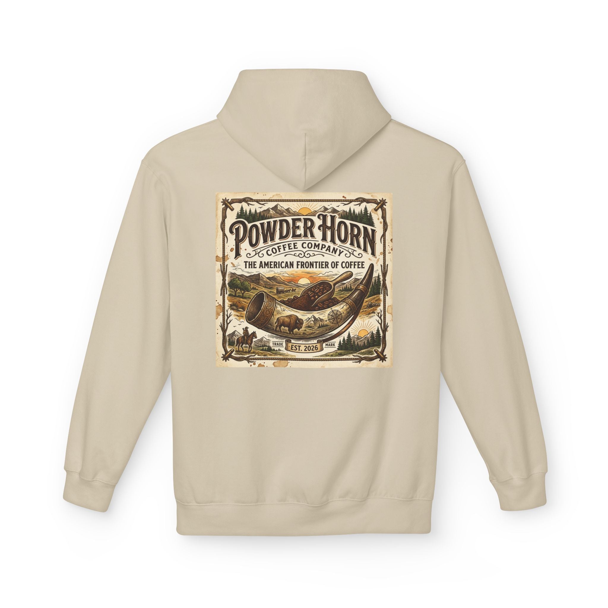Powder Horn Graphic Hoodie / Frontier