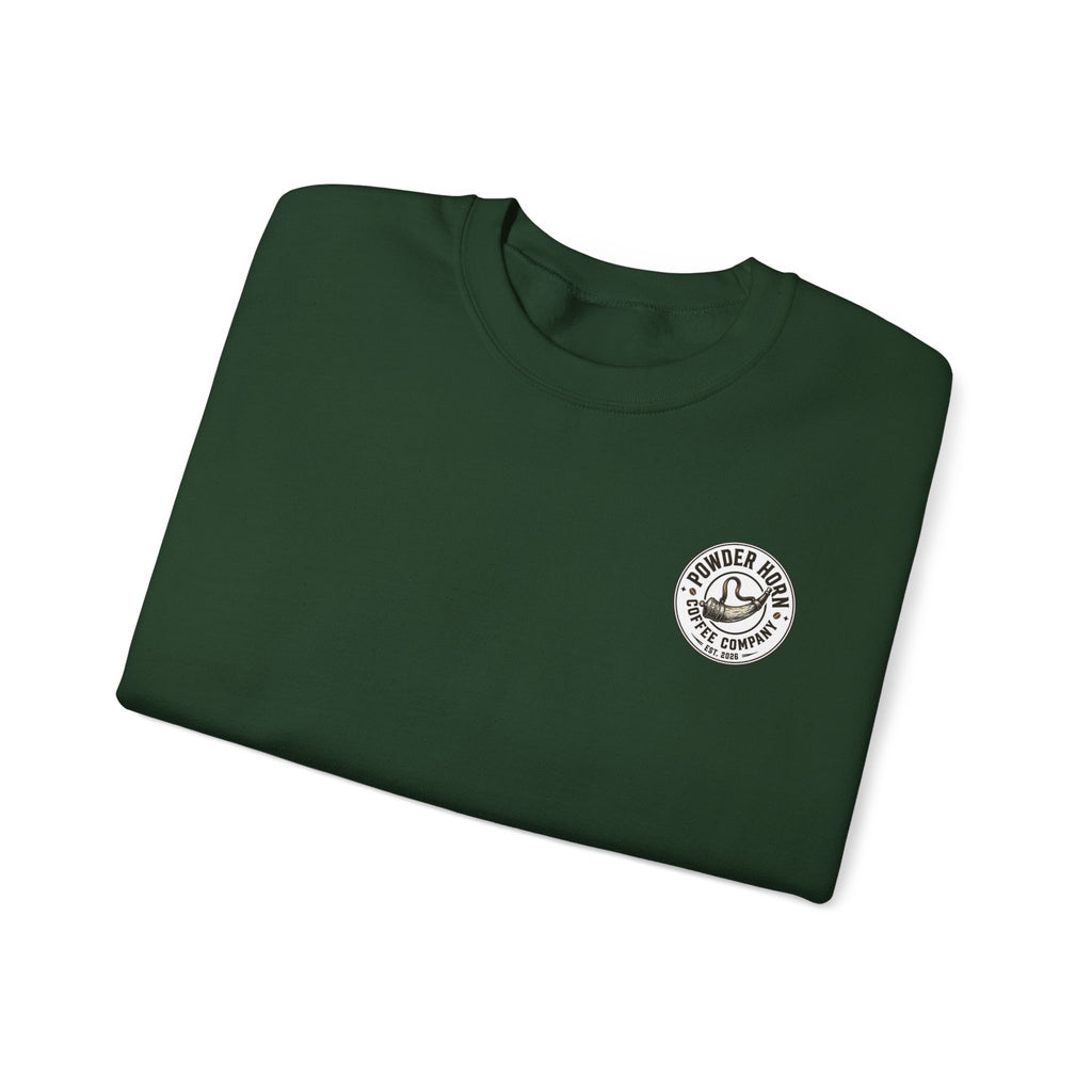 Powder Horn Sweatshirt / Front / White Logo