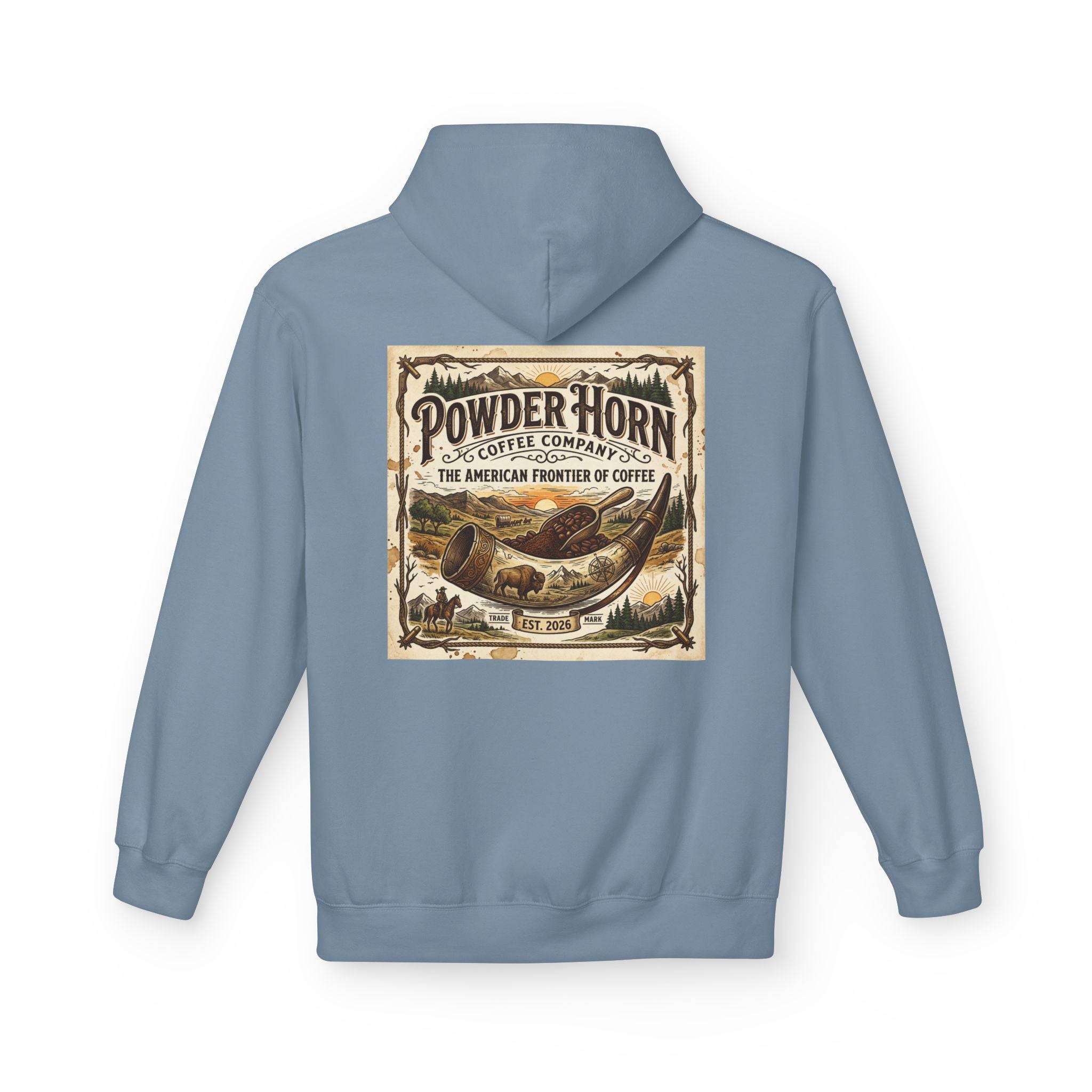 Powder Horn Graphic Hoodie / Frontier
